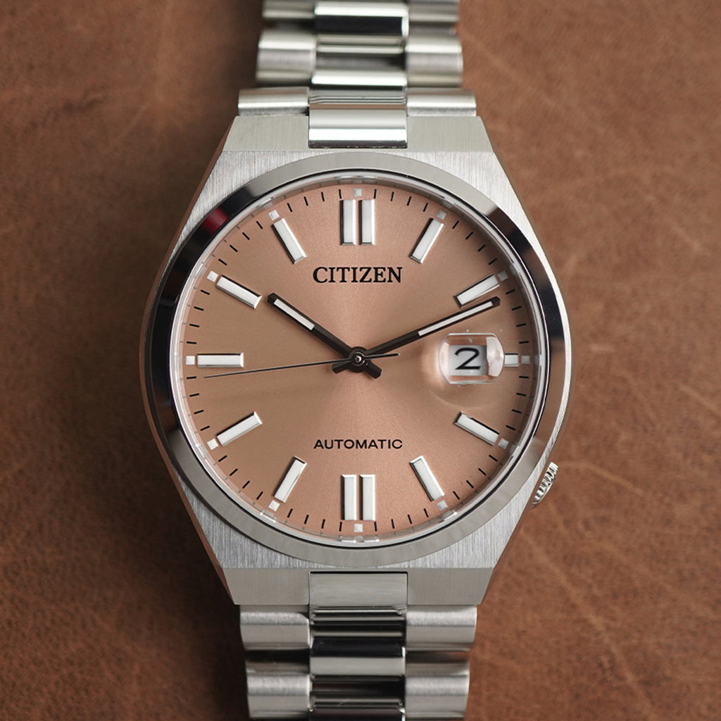 Citizen x Pantone Automatic Warm Sand Dial Silver Steel Strap Watch For Men - NJ0158-89Y Buy Now By Citizen