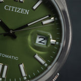 Citizen x Pantone Automatic Peaceful Green Dial Silver Steel Strap Watch For Men - NJ0158-89Z Buy Now By Citizen