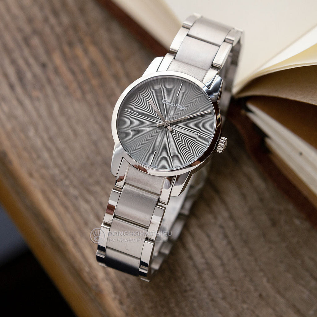 Calvin Klein City Grey Dial Silver Steel Strap Watch for Women - K2G23144 Buy Now By Calvin Klein