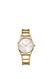 Calvin Klein Stately Silver Dial Gold Steel Strap Watch for Women - K3G23526 Buy Now By Calvin Klein
