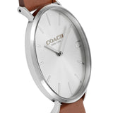 Coach Charles Silver Dial Brown Leather Strap Watch for Men - 14602152 Buy Now By Coach