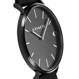 Coach Charles Black Dial Black Leather Strap Watch for Men - 14602434 Buy Now By Coach