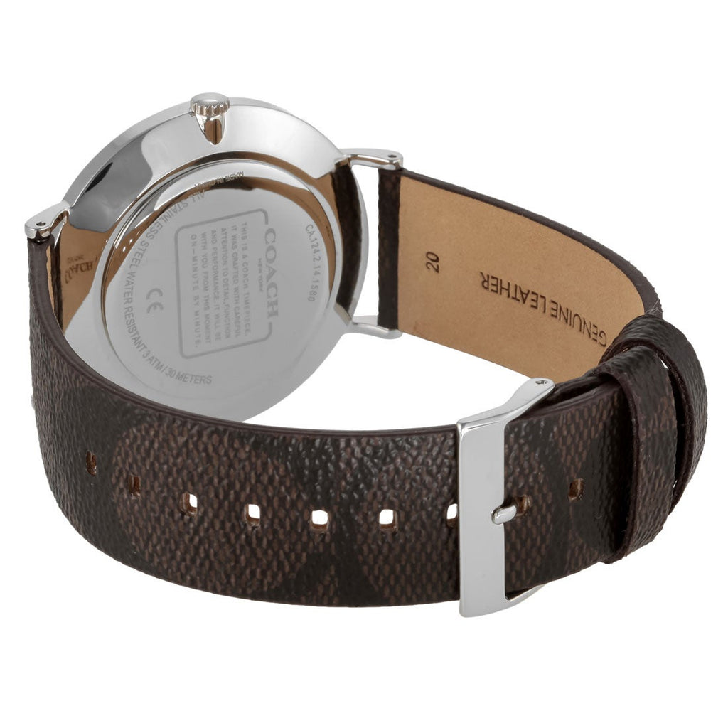 Coach Charles Black Dial Brown Leather Strap Watch for Women - 14602156 Buy Now By Coach