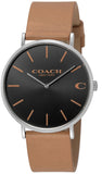 Coach Charles Black Dial Brown Leather Strap Watch for Men - 14602155 Buy Now By Coach