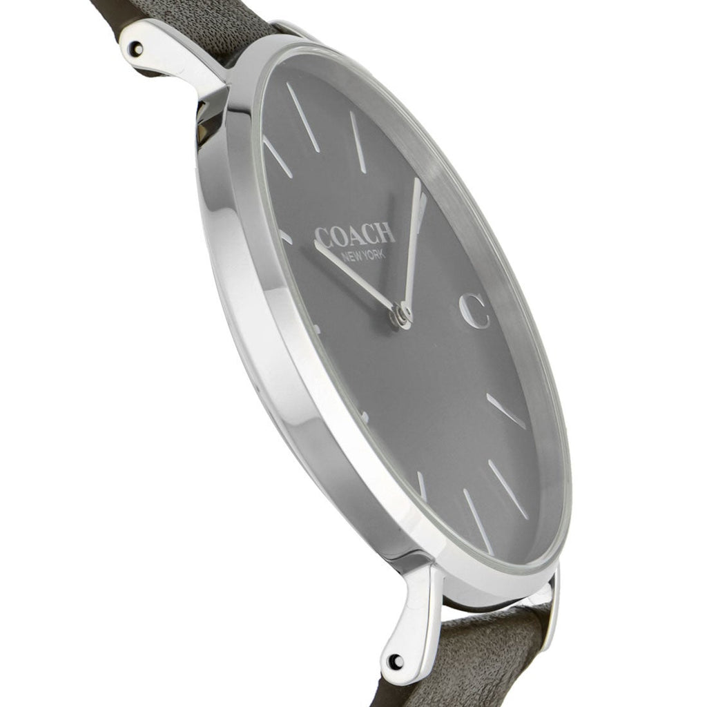 Coach Charles Grey Dial Brown Leather Strap Watch for Men - 14602153 Buy Now By Coach