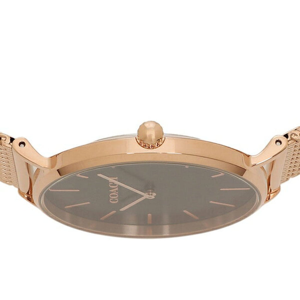 Coach Charles Black Dial Rose Gold Mesh Bracelet Watch for Men - 14602552 Buy Now By Coach