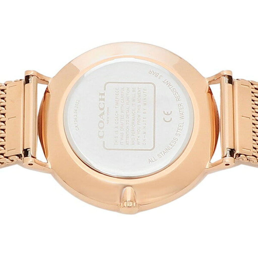Coach Charles Black Dial Rose Gold Mesh Bracelet Watch for Men - 14602552 Buy Now By Coach