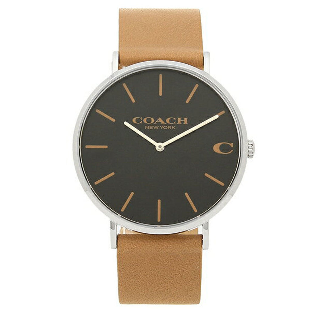 Coach Charles Black Dial Brown Leather Strap Watch for Men - 14602155 Buy Now By Coach