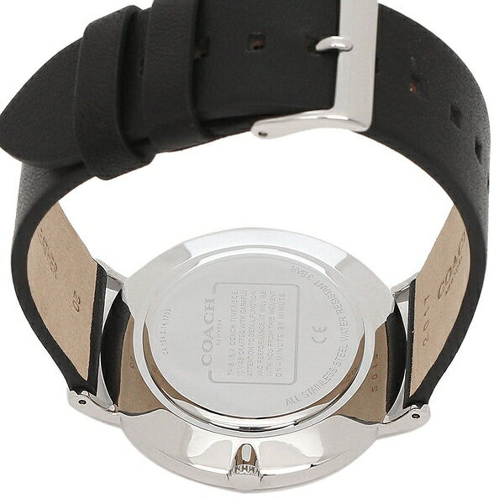 Coach Charles Green Dial Black Leather Strap Watch for Men - 14602436 Buy Now By Coach