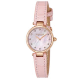 Coach Hayley Mother of Pearl Pink Dial Pink Leather Strap Watch for Women - 14503537 Buy Now By Coach