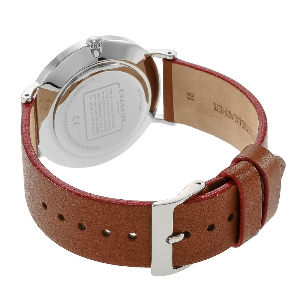 Coach Perry White Dial Brown Leather Strap Watch for Women - 14503514 Buy Now By Coach