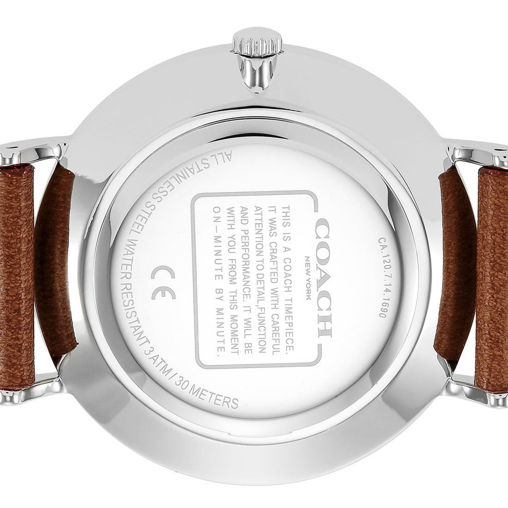 Coach Perry White Dial Brown Leather Strap Watch for Women - 14503514 Buy Now By Coach