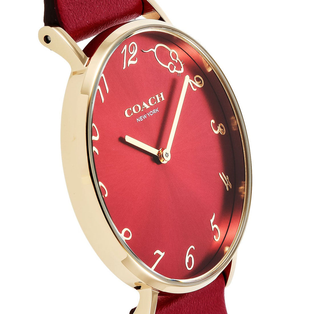 Coach Perry Red Dial Red Leather Strap Watch for Women - 14503486 Buy Now By Coach