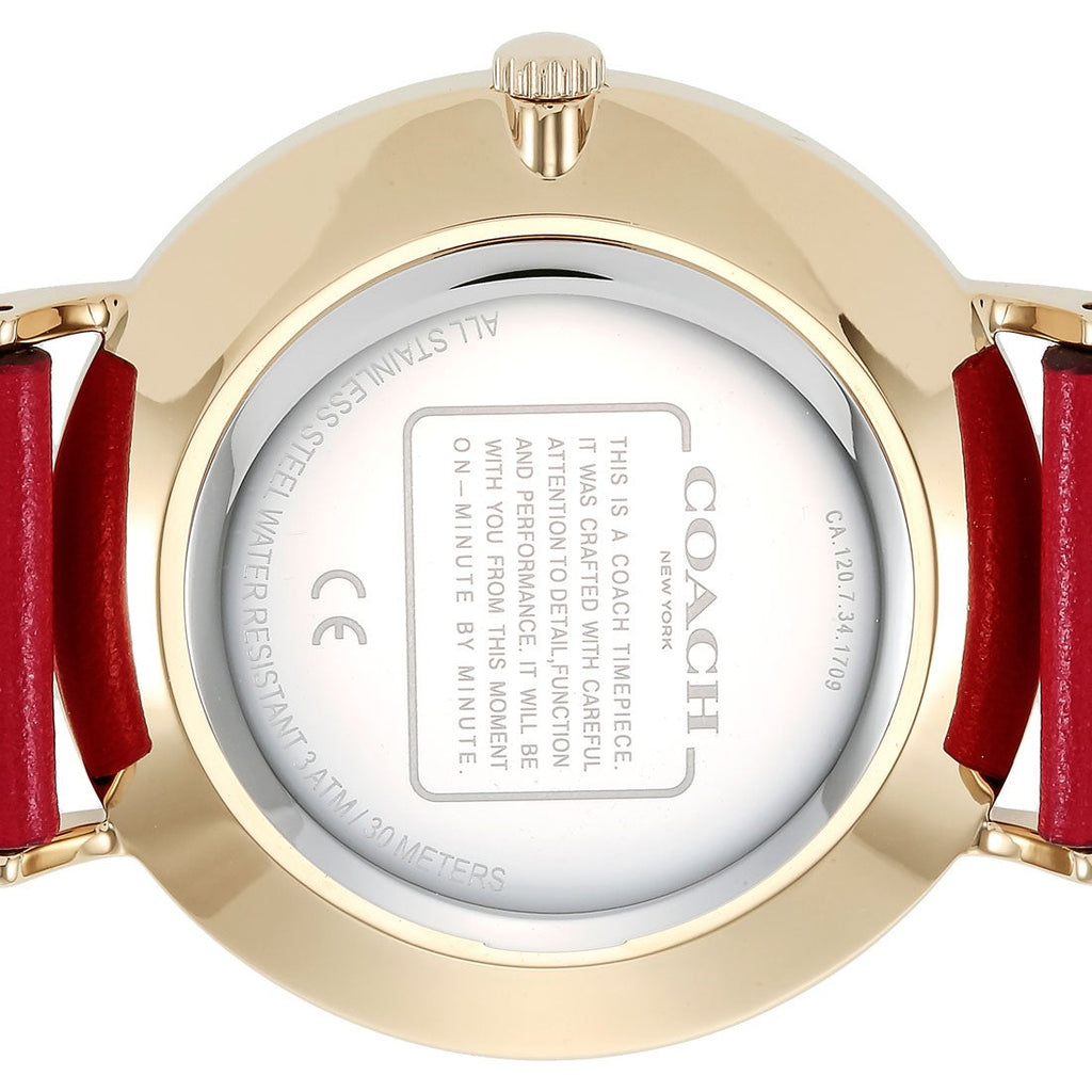 Coach Perry Red Dial Red Leather Strap Watch for Women - 14503486 Buy Now By Coach