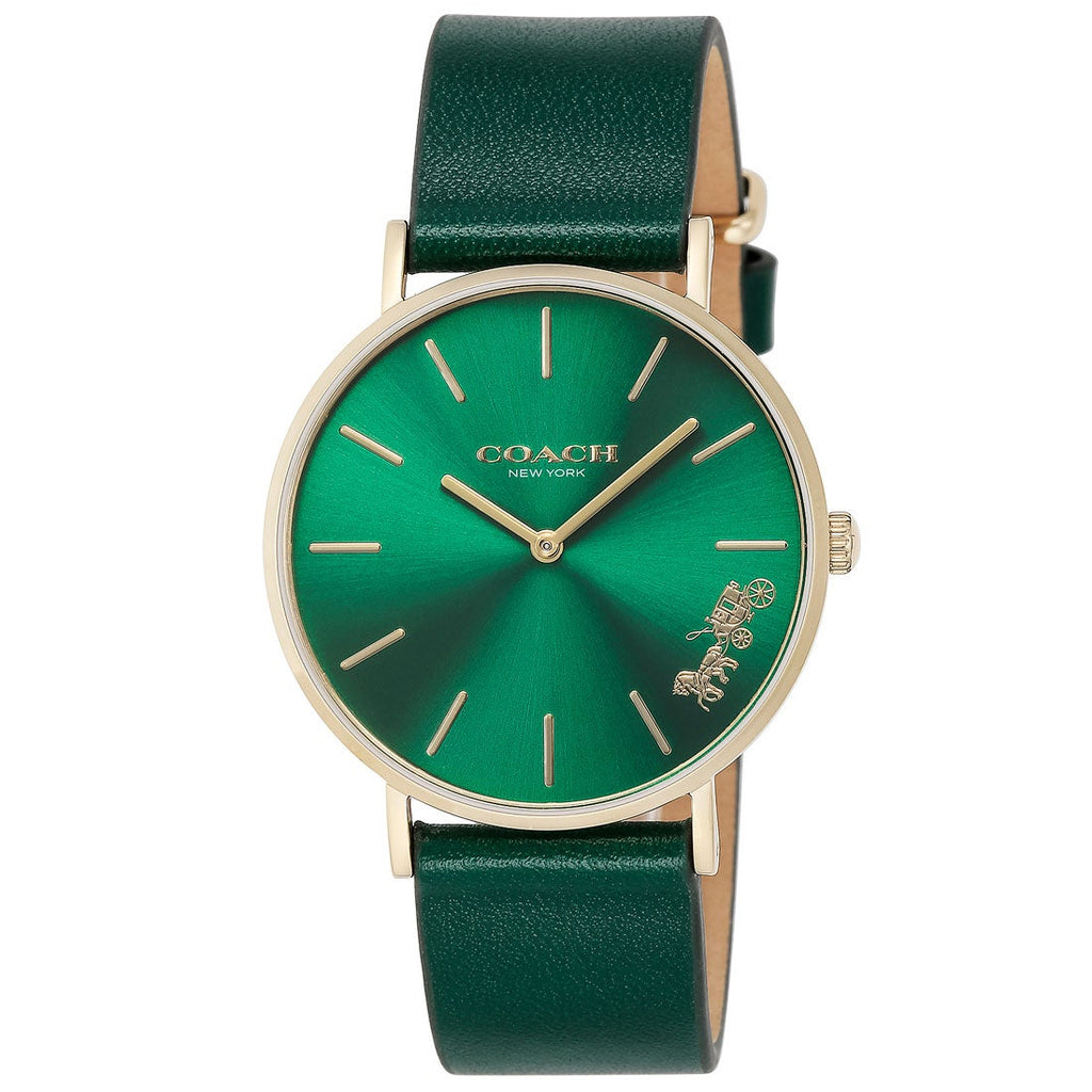 Coach Green Dial Green Leather Strap Watch for Women - 14503383 Buy Now By Coach