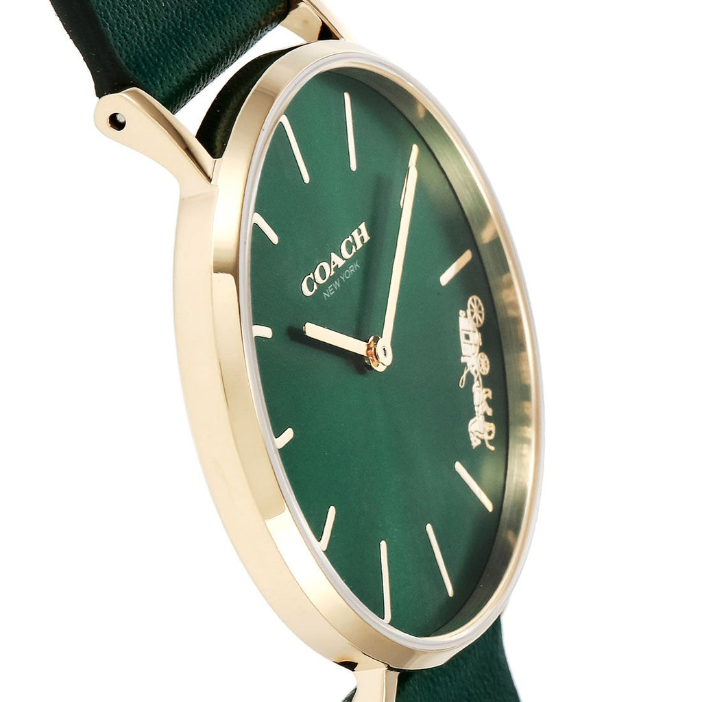Coach Green Dial Green Leather Strap Watch for Women - 14503383 Buy Now By Coach
