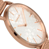 Coach Perry Silver Dial Rose Gold Mesh Bracelet Watch for Women - 14503386 Buy Now By Coach