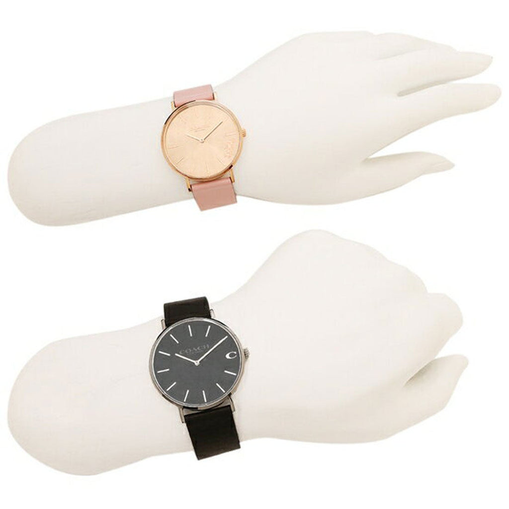 Coach Perry Rose Gold Dial Pink Leather Strap Watch for Women - 14503332-C Buy Now By Coach