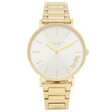 Coach Perry White Dial Gold Steel Strap Watch for Women - 14503345 Buy Now By Coach
