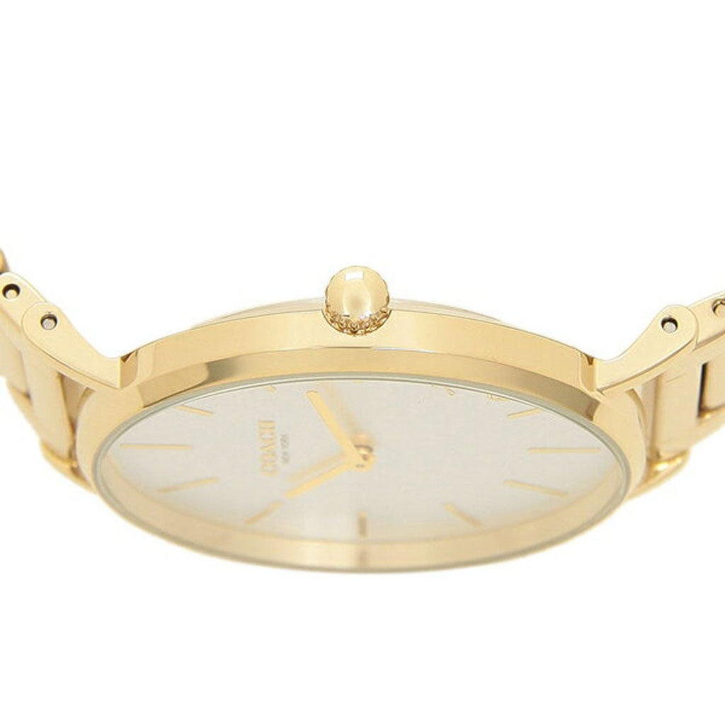Coach Perry White Dial Gold Steel Strap Watch for Women - 14503345 Buy Now By Coach