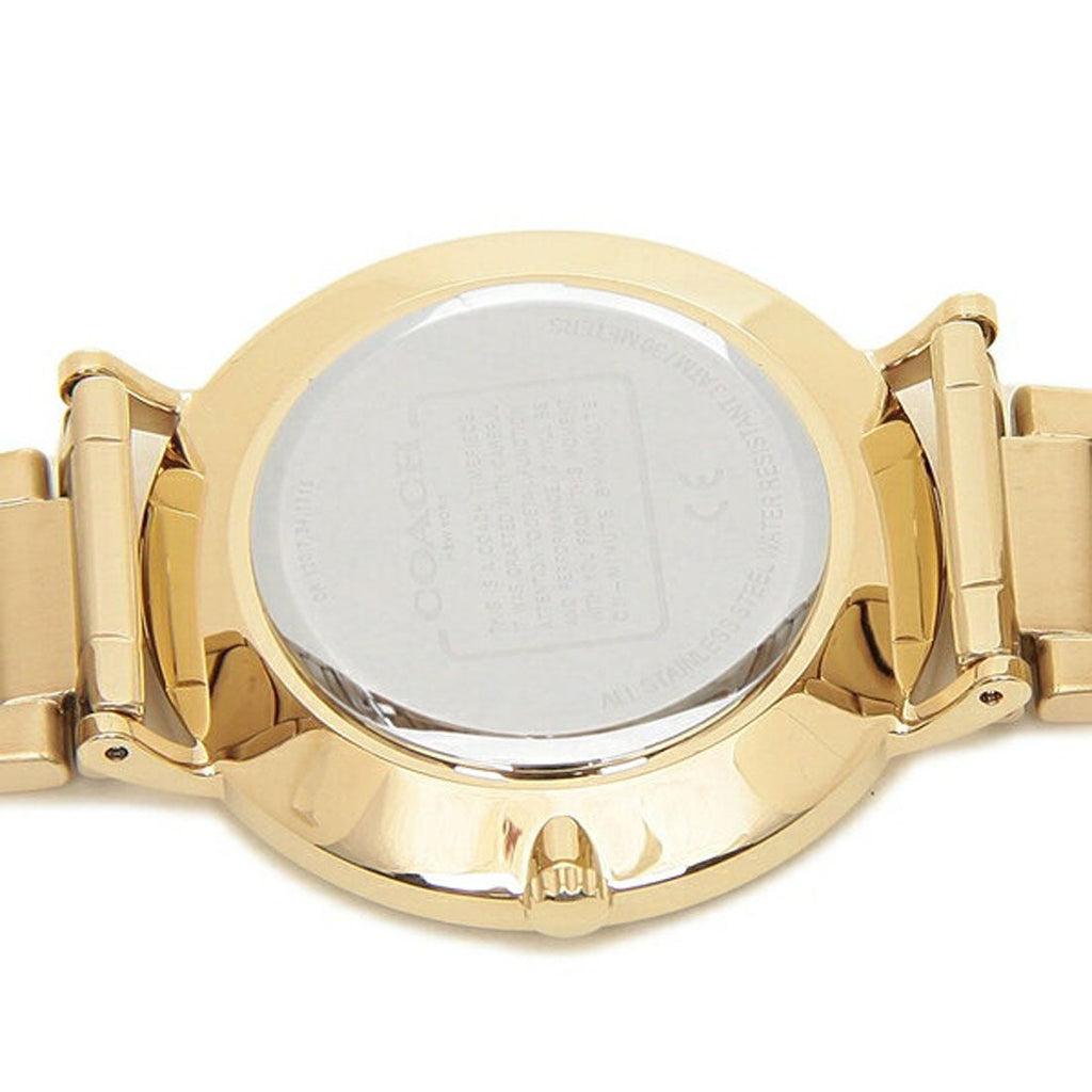 Coach Perry White Dial Gold Steel Strap Watch for Women - 14503345 Buy Now By Coach