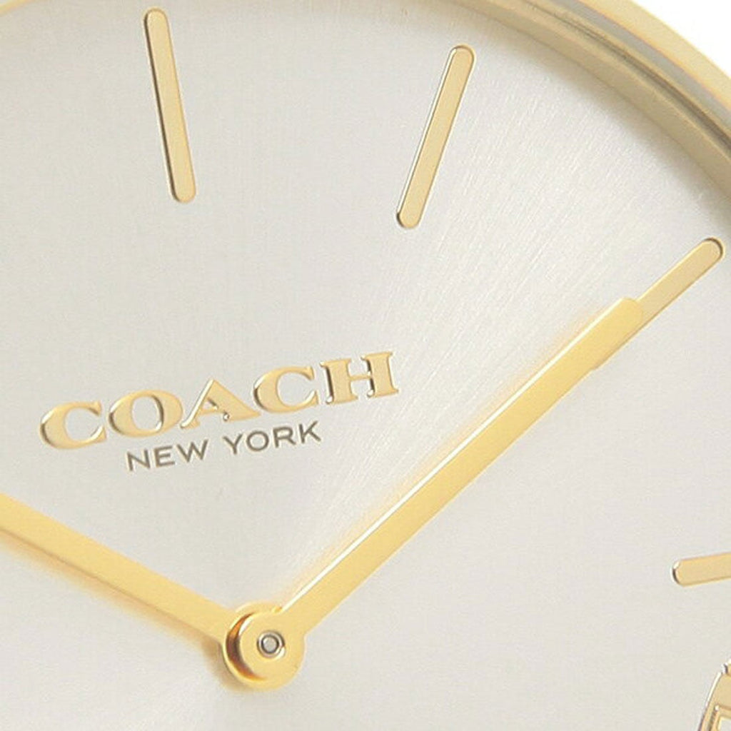 Coach Perry White Dial Gold Steel Strap Watch for Women - 14503345 Buy Now By Coach