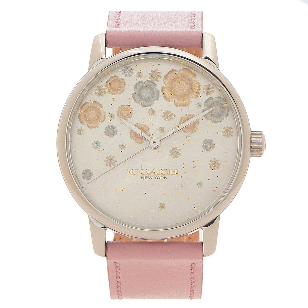 Coach Perry Silver Dial Pink Leather Strap Watch For Women - 14503325 Buy Now By Coach