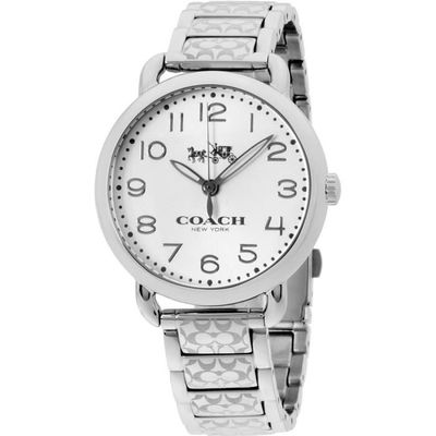 Coach Delancey White Dial Silver Steel Strap Watch for Women - 14502495 Buy Now By Coach