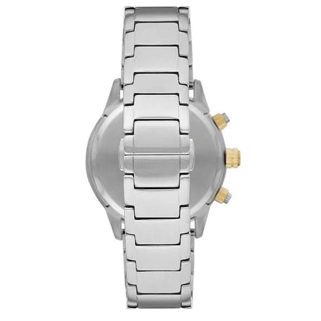 Emporio Armani Mario Chronograph Green Dial Silver Steel Strap Watch For Men - AR11454 Buy Now By Emporio Armani