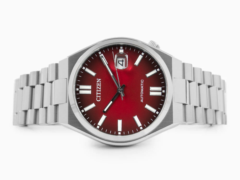 Citizen Tsuyosa Automatic Red Dial Silver Steel Strap Watch For Men - NJ0150-56W Buy Now By Citizen