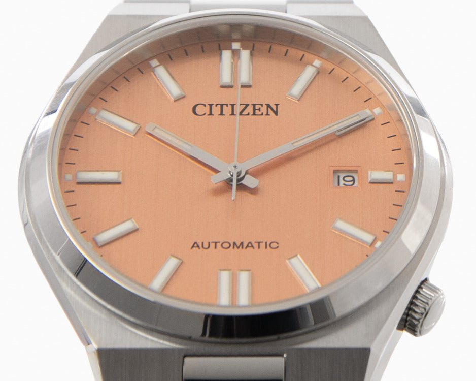 Citizen Tsuyosa Automatic Salmon Orange Dial Silver Steel Strap Watch For Men - NJ0159-86Z Buy Now By Citizen