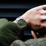 Citizen Tsuyosa Automatic Camouflage Green Dial Silver Steel Strap Watch For Men - NJ0159-86X Buy Now By Citizen