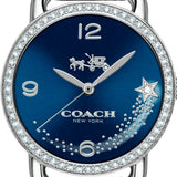 Coach Delancey Navy Blue Dial Blue Leather Strap Watch for Women - 14502668 Buy Now By Coach