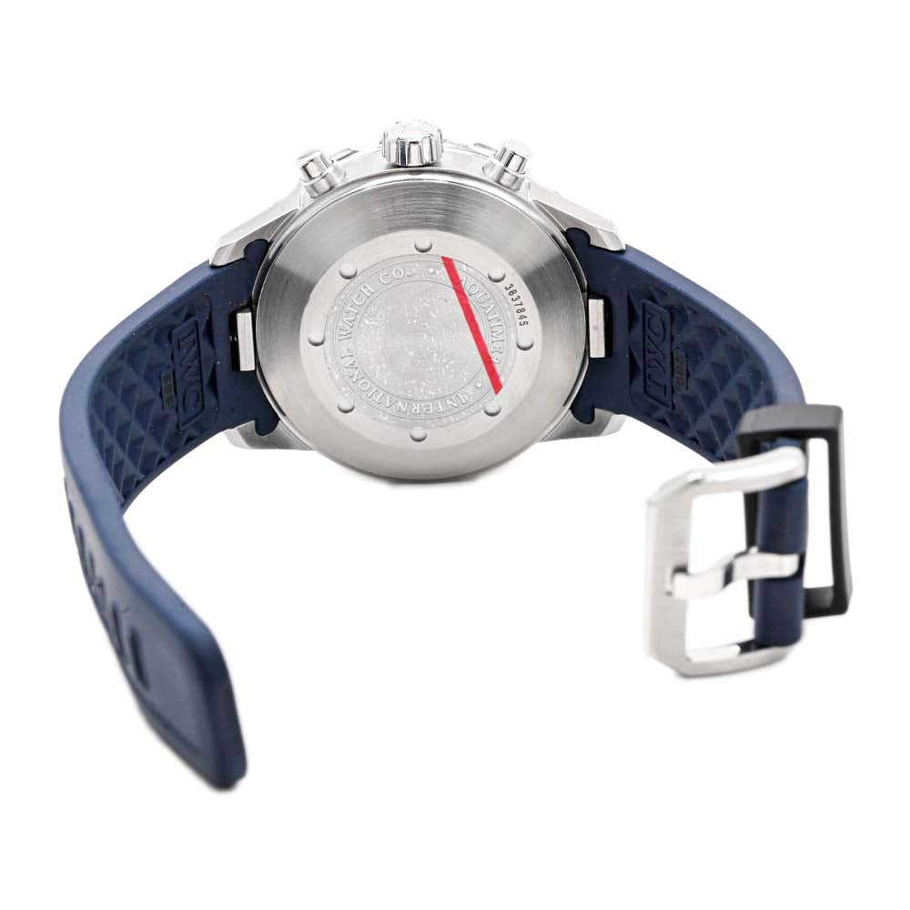 IWC Aquatimer Chronograph Blue Dial Blue Rubber Strap Watch for Men - IW376711 Buy Now By IWC