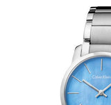 Calvin Klein City Mother of Pearl Blue Dial Silver Steel Strap Watch for Women - K2G2314X Buy Now By Calvin Klein