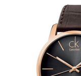 Calvin Klein City Chronograph Brown Dial Brown Leather Strap Watch for Men - K2G2G6G3 Buy Now By Calvin Klein