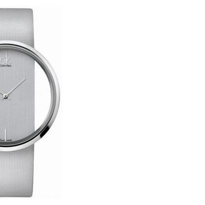 Calvin Klein Glam Transparent Silver Dial Grey Leather Strap Watch for Women - K9423193 Buy Now By Calvin Klein