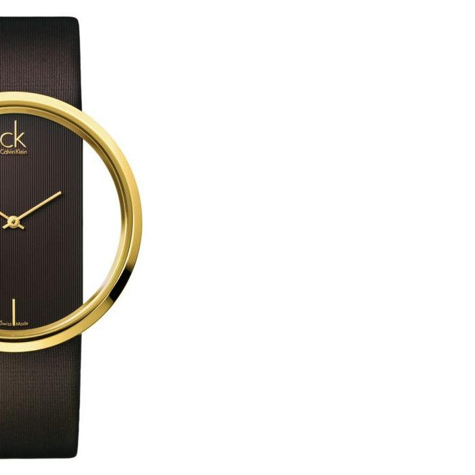 Calvin Klein Glam Transparent Dial Brown Leather Strap Watch for Women - K9423503 Buy Now By Calvin Klein