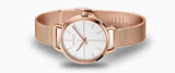 Calvin Klein Even White Dial Rose Gold Mesh Bracelet Watch for Women - K7B23626 Buy Now By Calvin Klein