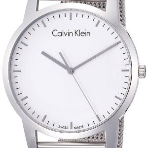 Calvin Klein City Chronograph White Dial Silver Mesh Bracelet Watch for Men - K2G2G126 Buy Now By Calvin Klein