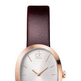 Calvin Klein Incentive White Dial Brown Leather Strap Watch for Women - K3P236G6 Buy Now By Calvin Klein