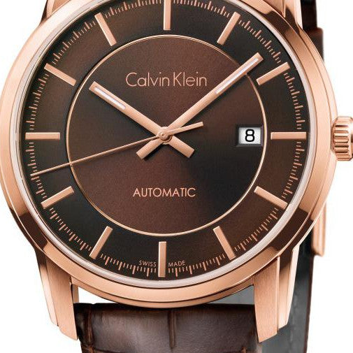 Calvin Klein Infinity Brown Dial Brown Leather Strap Watch for Men - K5S346GK Buy Now By Calvin Klein
