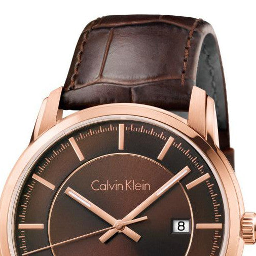 Calvin Klein Infinity Brown Dial Brown Leather Strap Watch for Men - K5S346GK Buy Now By Calvin Klein