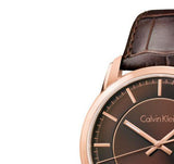 Calvin Klein Infinity Brown Dial Brown Leather Strap Watch for Men - K5S346GK Buy Now By Calvin Klein