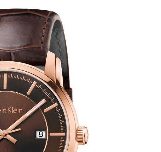 Calvin Klein Infinity Brown Dial Brown Leather Strap Watch for Men - K5S346GK Buy Now By Calvin Klein
