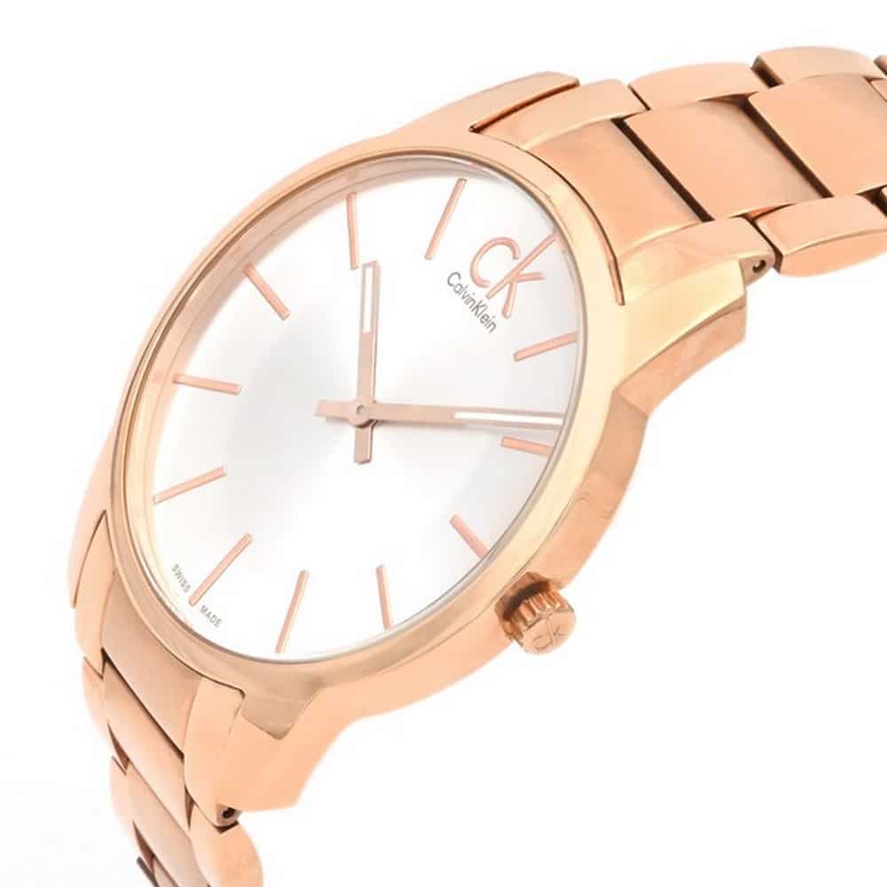 Calvin Klein City White Dial Rose Gold Steel Strap Watch for Men - K2G21646 Buy Now By Calvin Klein