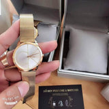 Calvin Klein Minimal Silver Dial Gold Mesh Bracelet Watch for Women - K3M22526 Buy Now By Calvin Klein