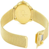 Calvin Klein Minimal Silver Dial Gold Mesh Bracelet Watch for Women - K3M22526 Buy Now By Calvin Klein