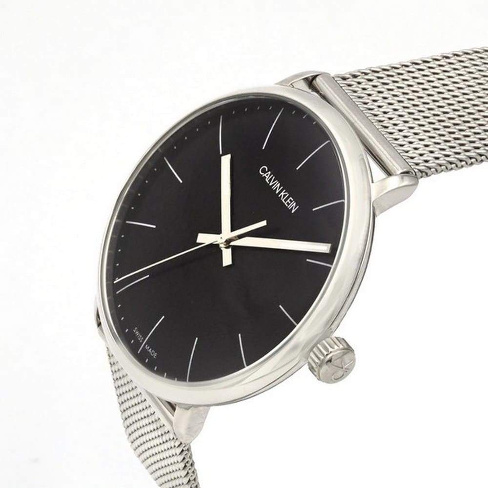Calvin Klein High Noon Black Dial Silver Mesh Bracelet Watch for Men - K8M21121 Buy Now By Calvin Klein