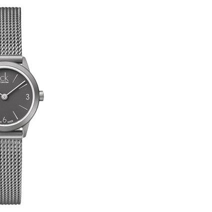 Calvin Klein Minimal Grey Dial Silver Mesh Bracelet Watch for Women - K3M53154 Buy Now By Calvin Klein